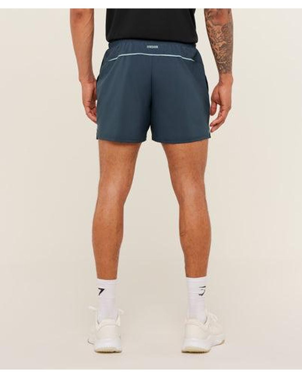 GYMSHARK Blue Arrival Contrast Shorts for men
