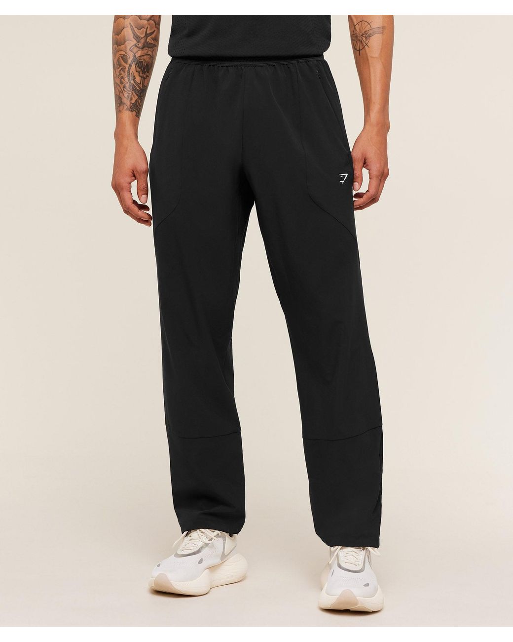 GYMSHARK Black Running Joggers for men