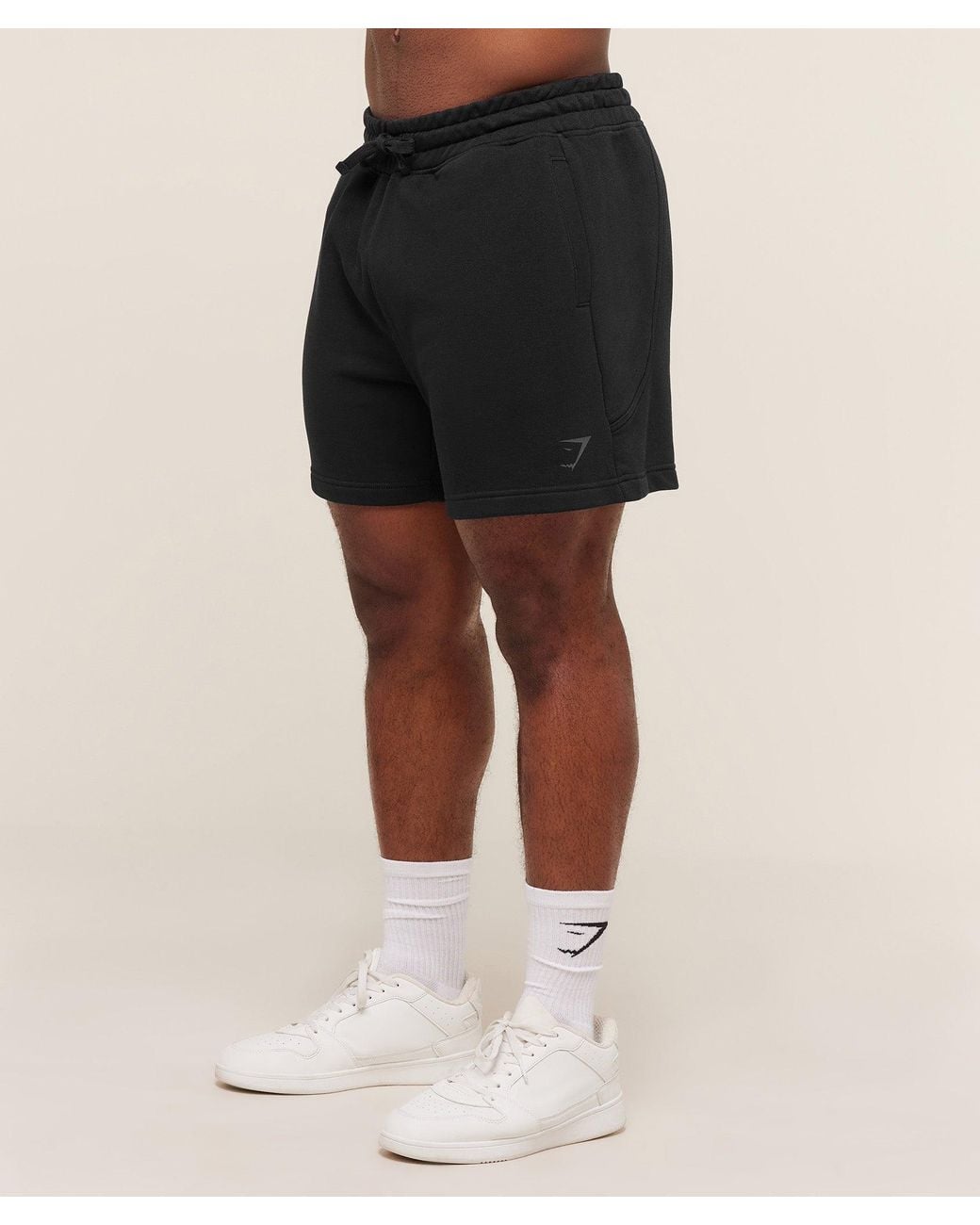 GYMSHARK Black Power 5" Shorts for men