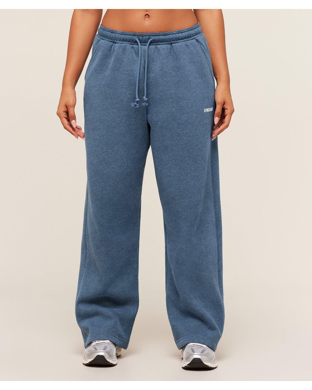GYMSHARK Blue Cosy Luxe Straight Leg Regular Joggers