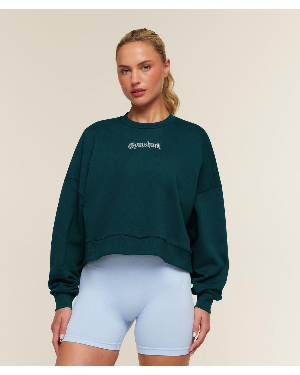 GYMSHARK Green Chrome Graphic Sweatshirt