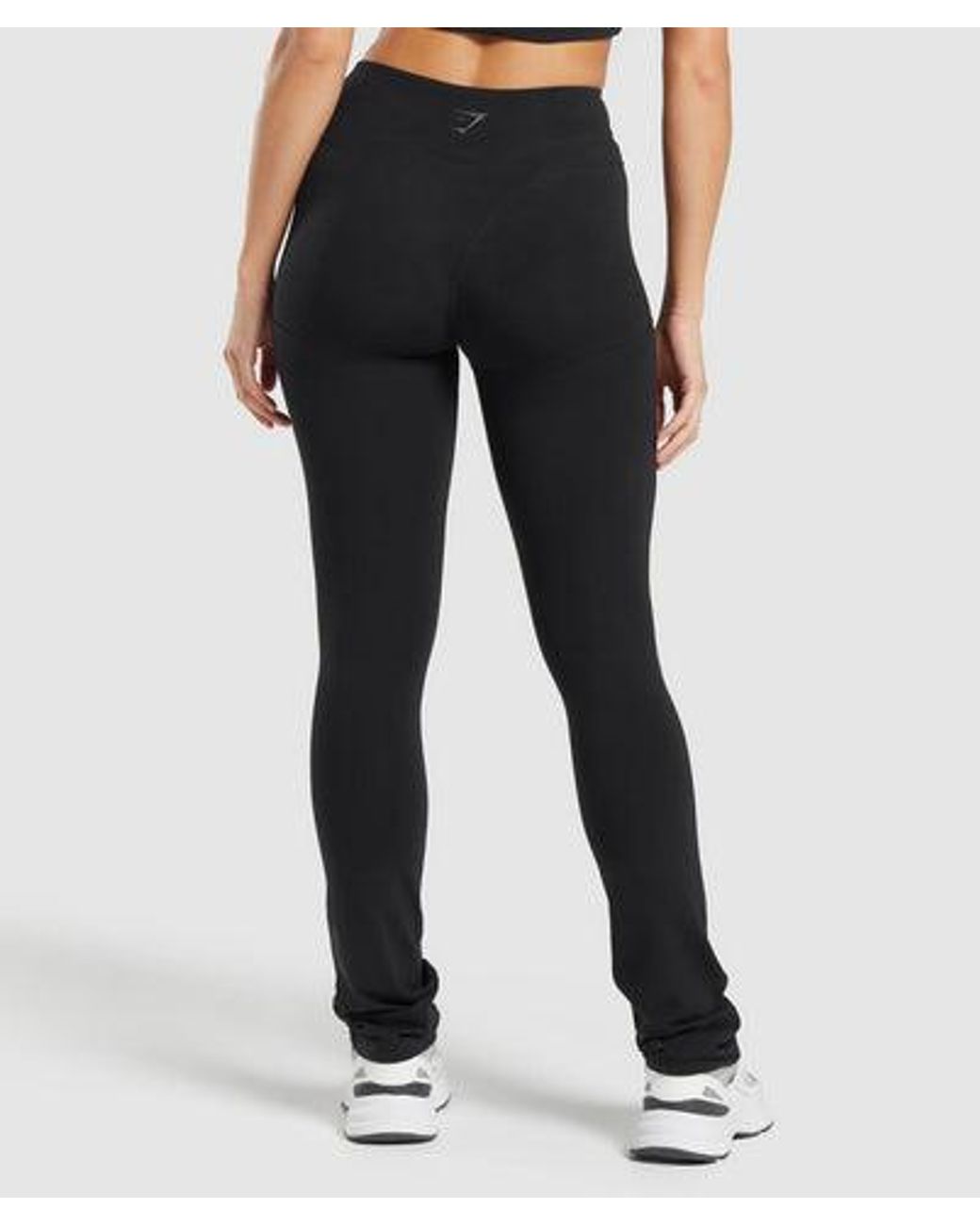 GYMSHARK Black Rest Day Boot Cut Cotton Leggings
