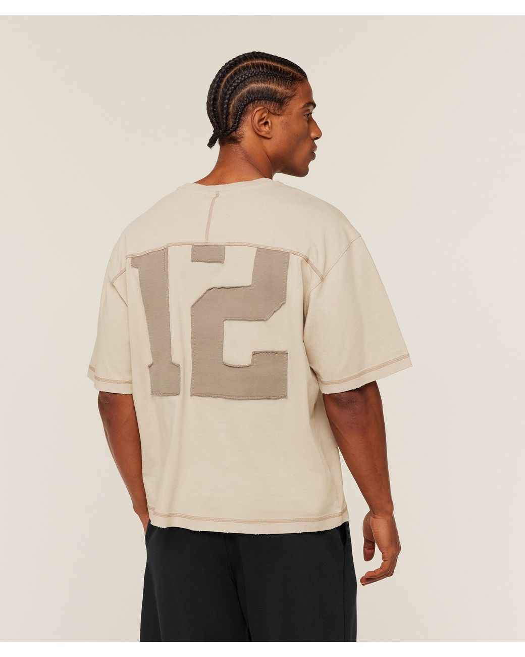 GYMSHARK Natural Re-Rack T-Shirt for men