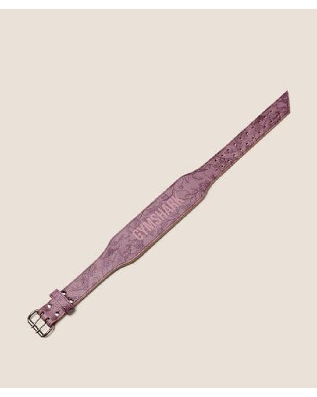GYMSHARK Purple Lace Graphic Tapered Lifting Belt
