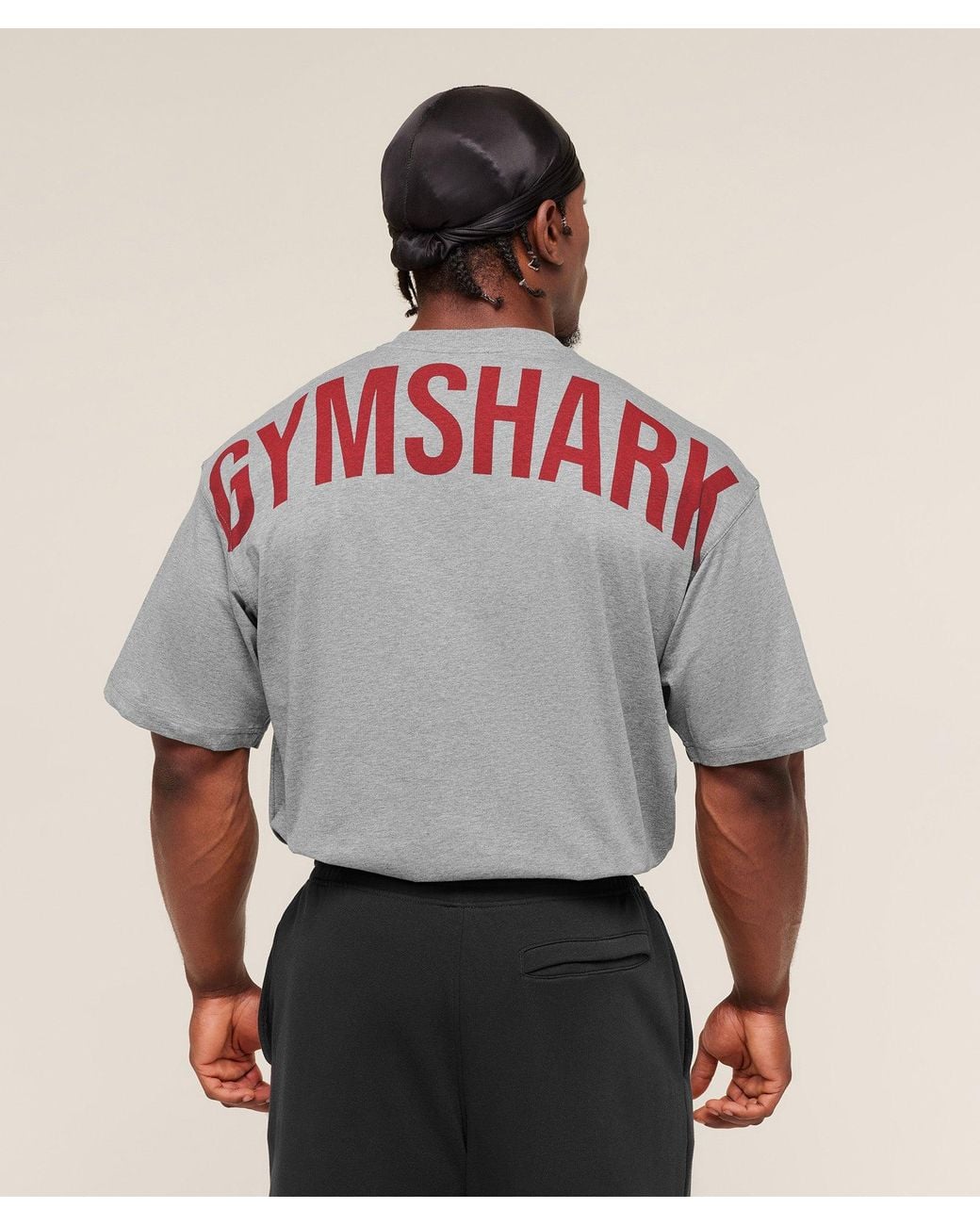 GYMSHARK Gray Power T-Shirt for men