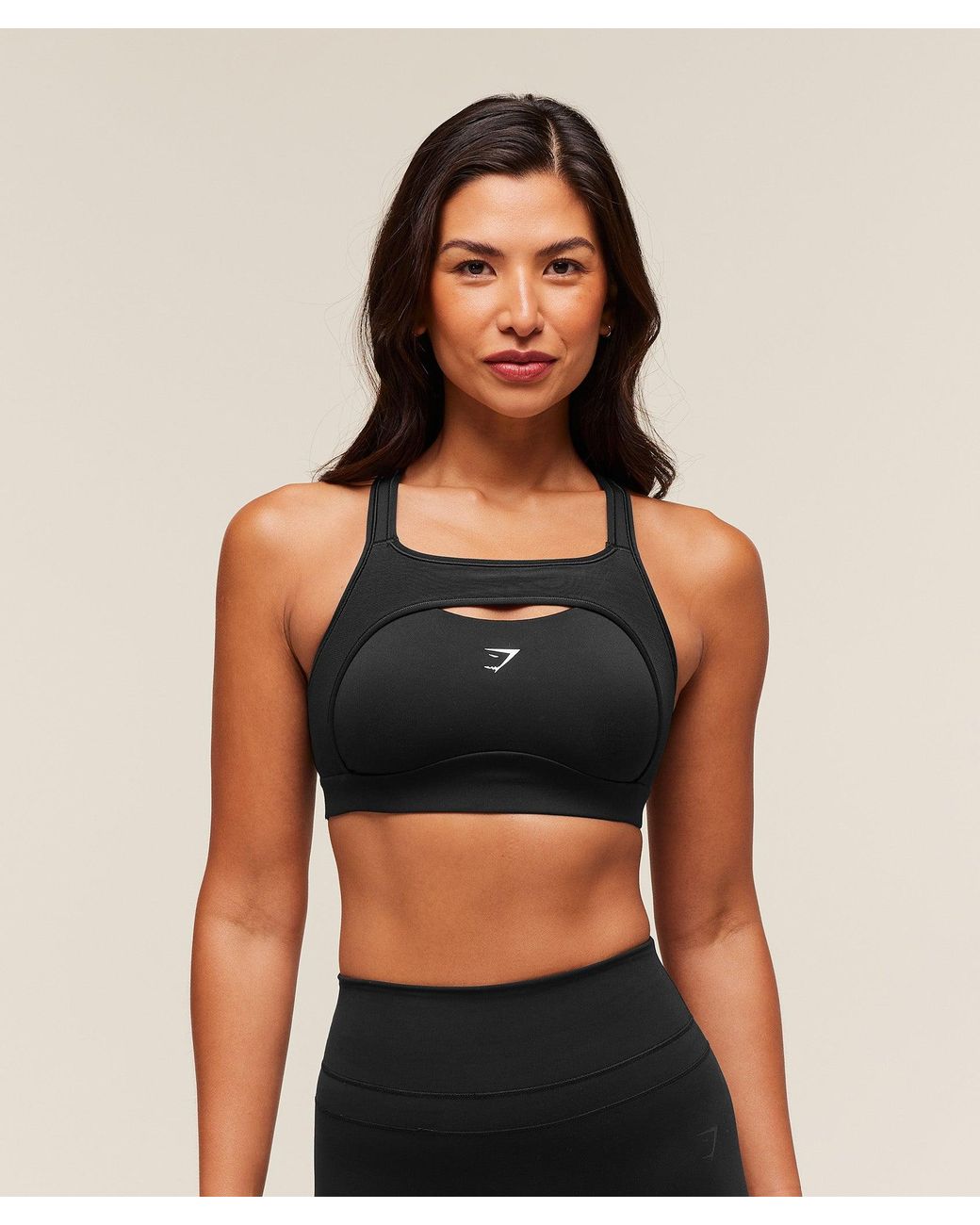 GYMSHARK Black Alpha High Support Sports Bra
