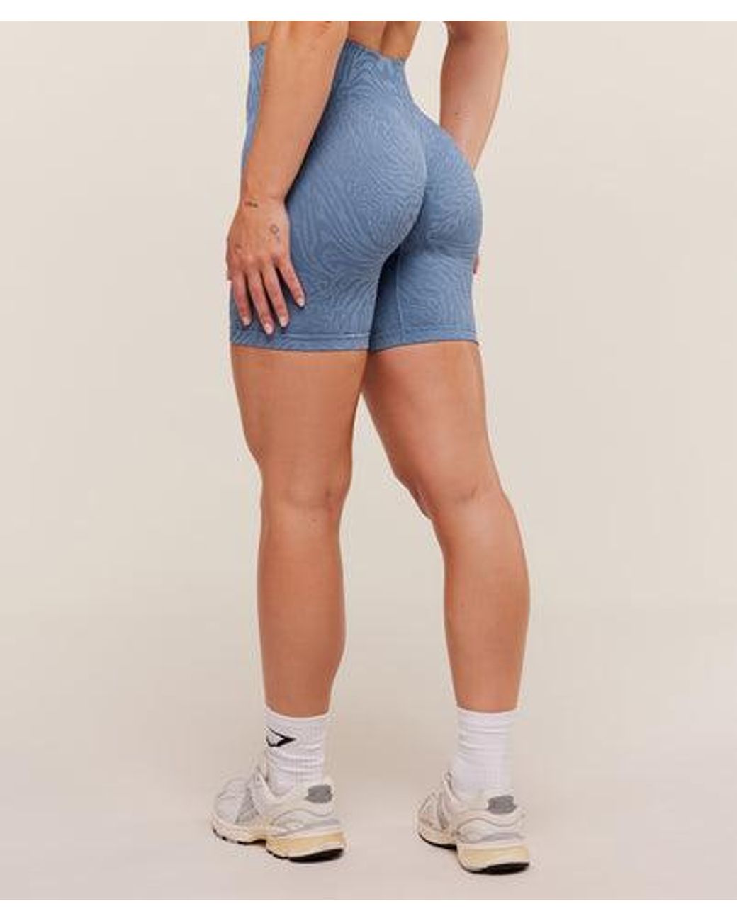 GYMSHARK Blue Adapt Animal Seamless Shorts