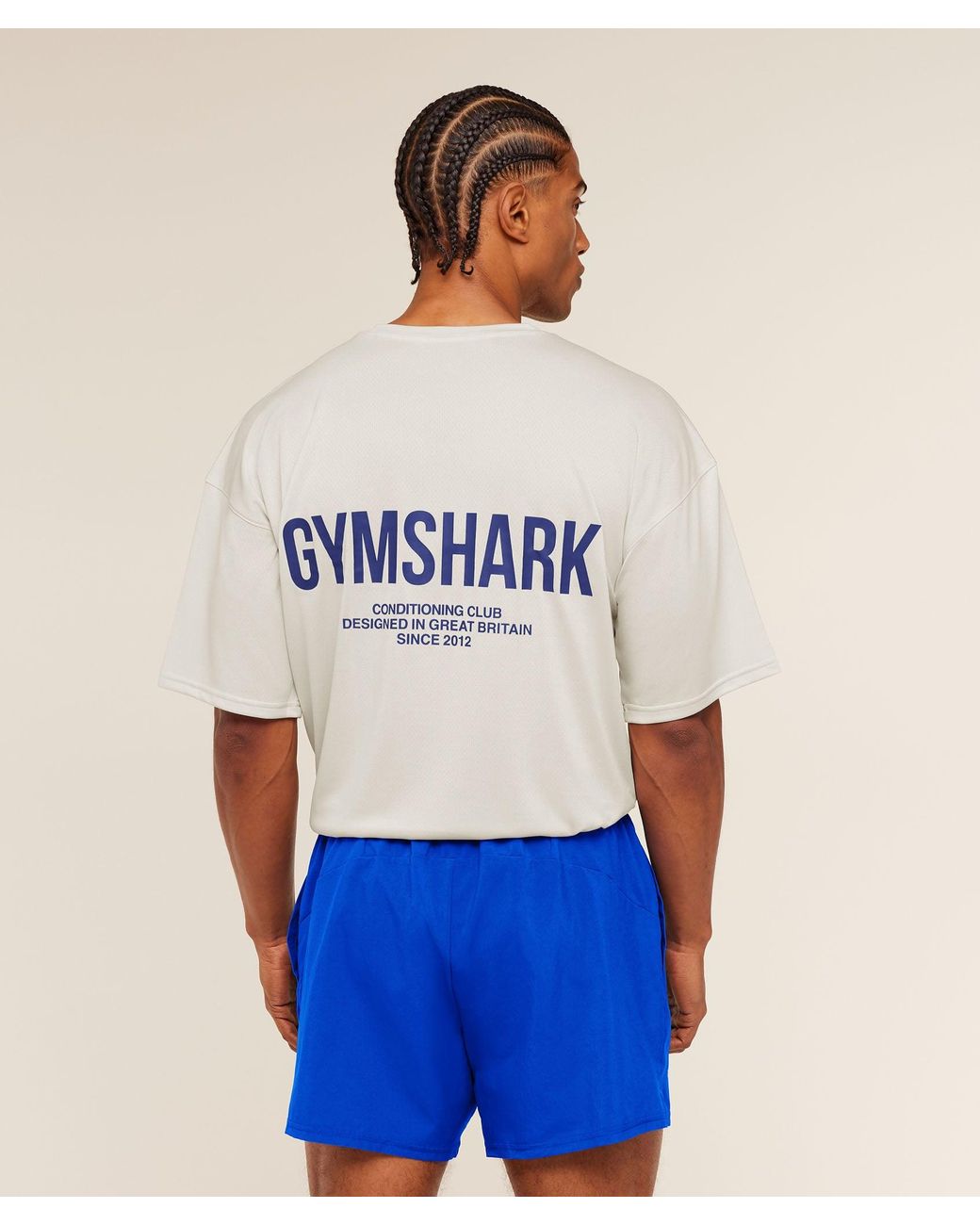 GYMSHARK White Conditioning Club Oversized T-Shirt for men