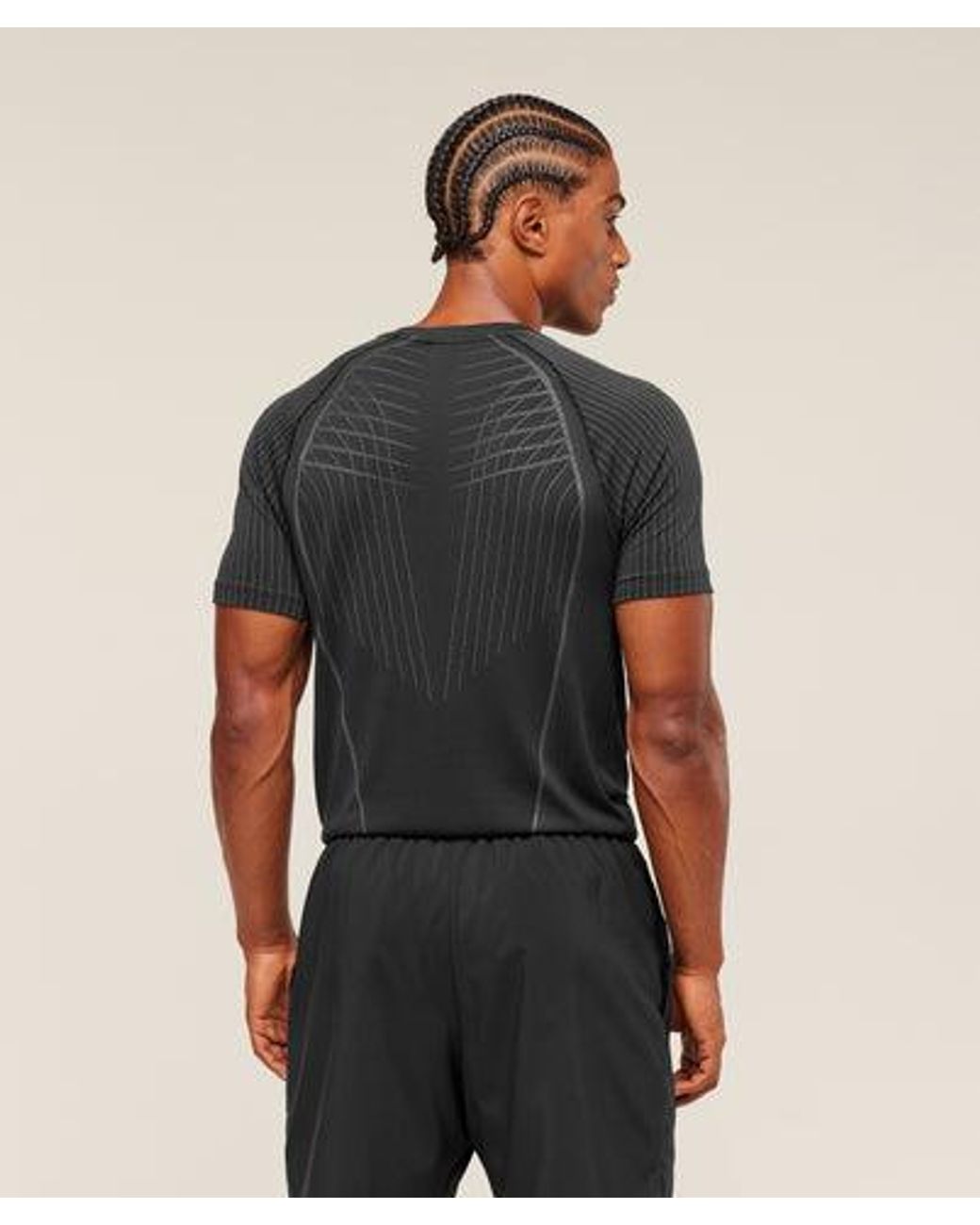 GYMSHARK Black Apex Seamless T-Shirt for men