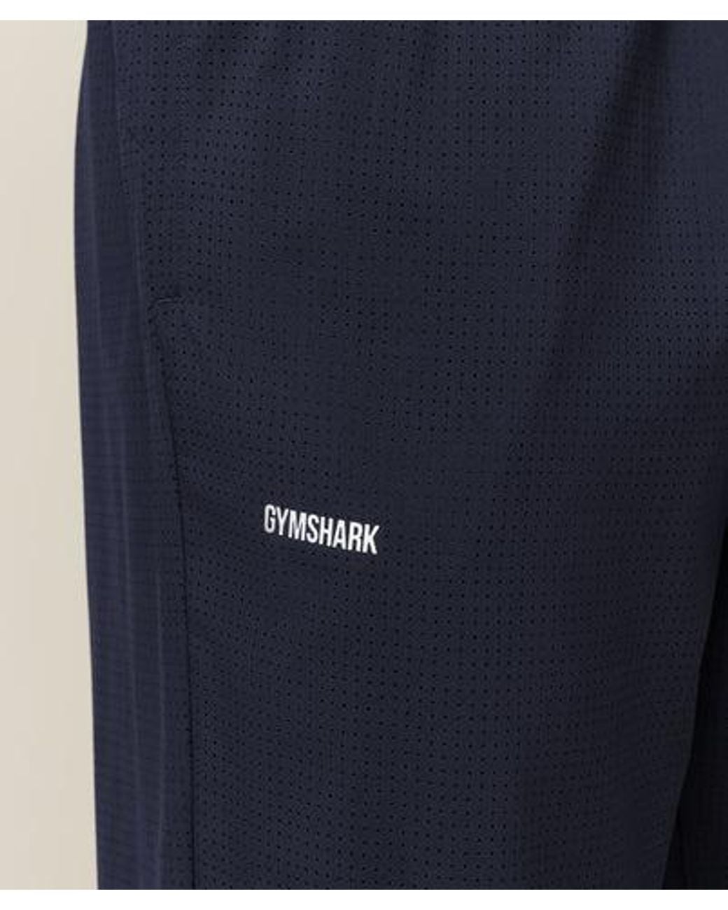 GYMSHARK Blue Perforated Train Pants for men