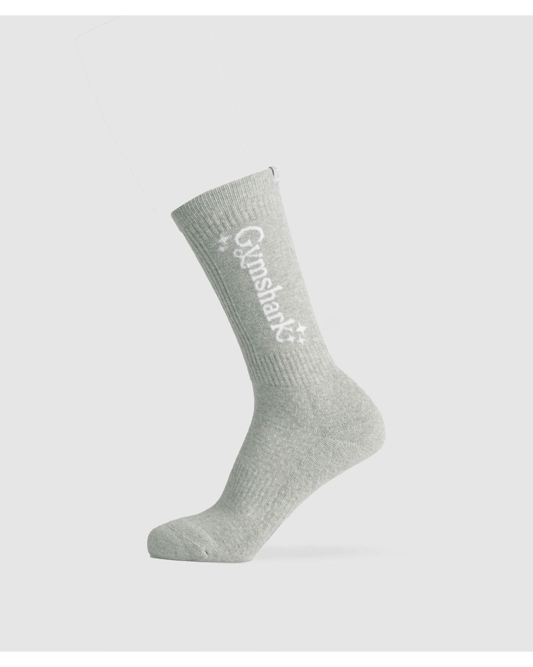GYMSHARK Gray Script Crew Single