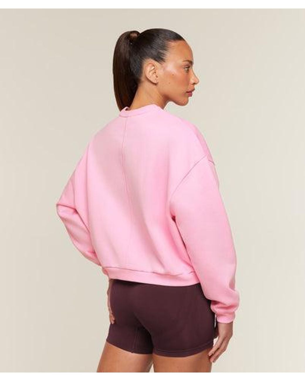 GYMSHARK Pink Cosy Luxe Campus Sweatshirt