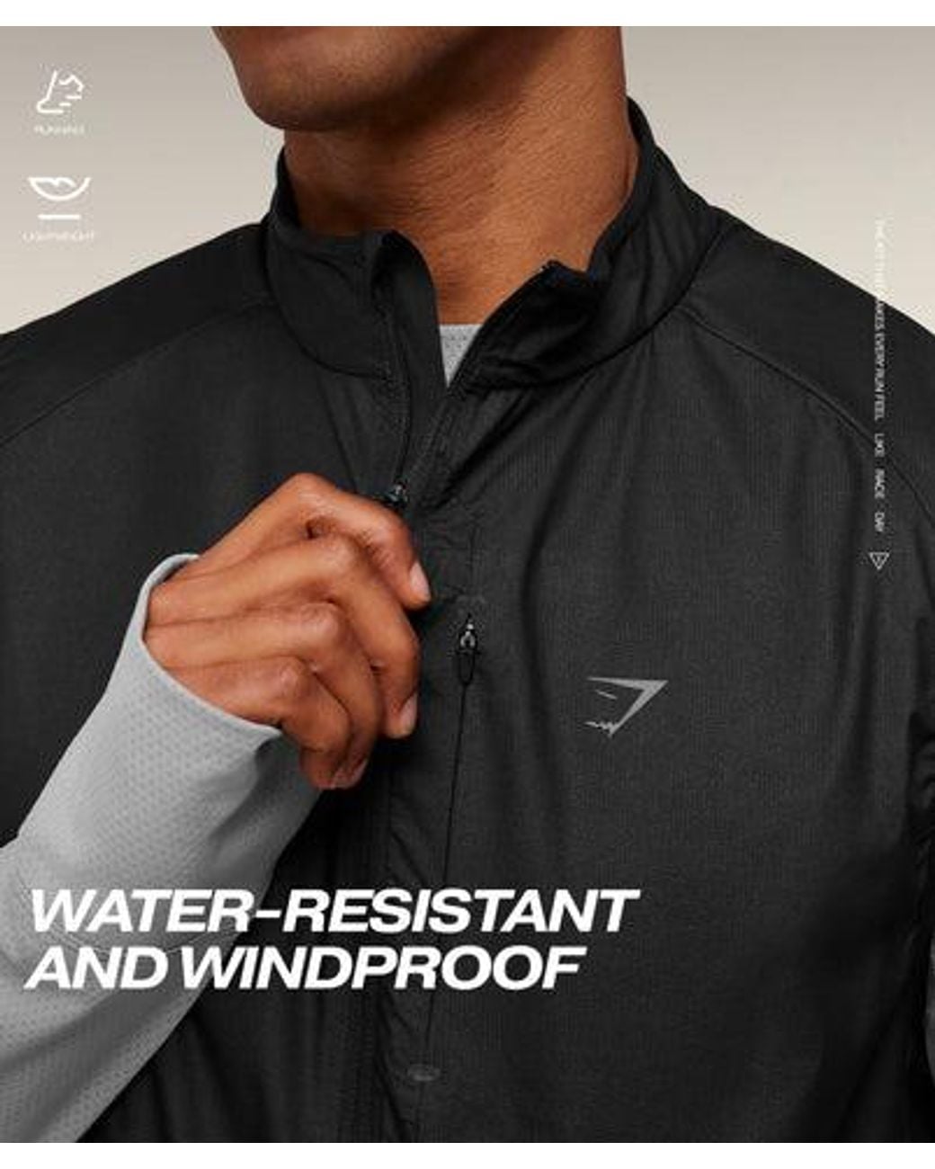 GYMSHARK Black Running Elite Lightweight Gilet for men