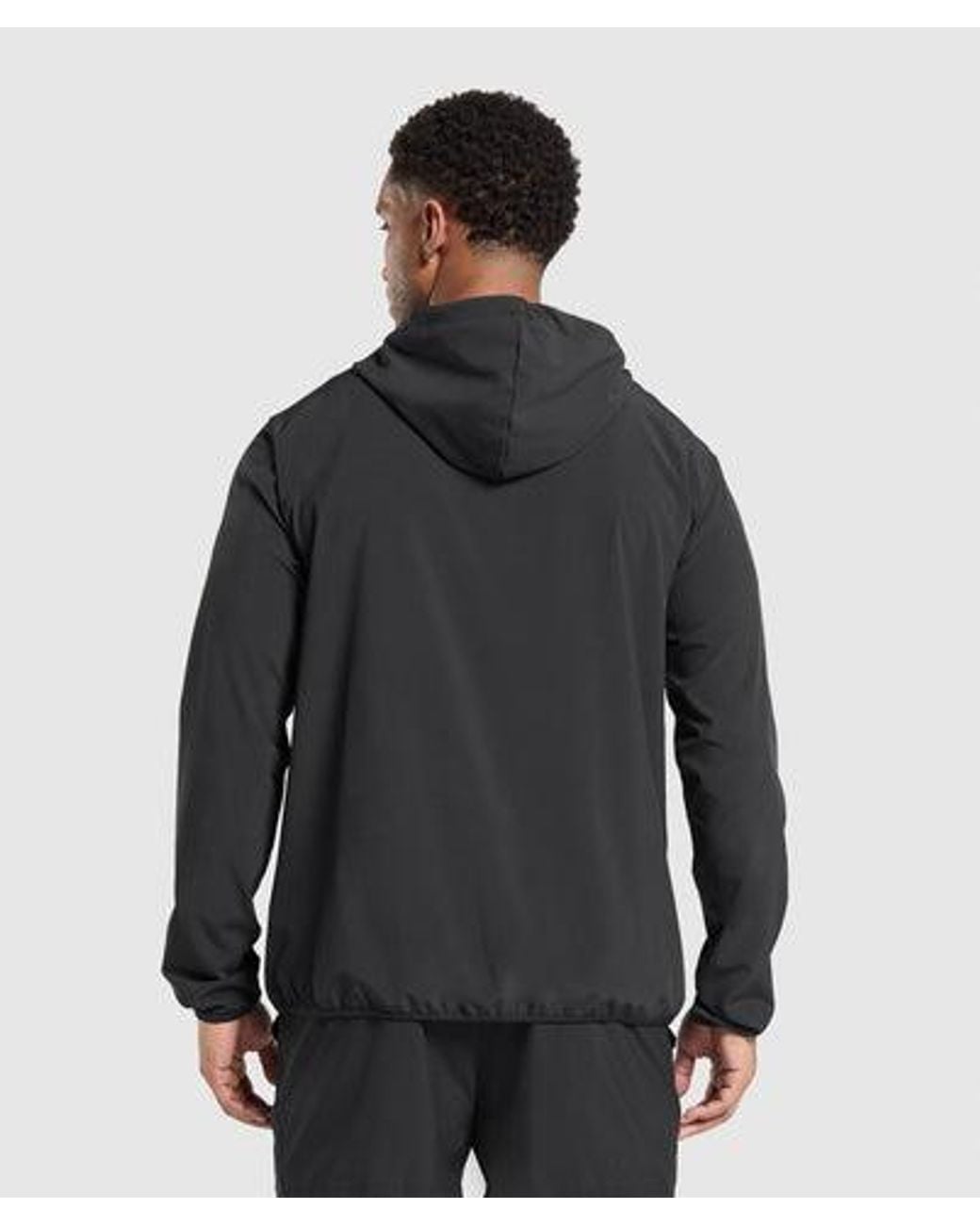 GYMSHARK Black Arrival Track Jacket for men