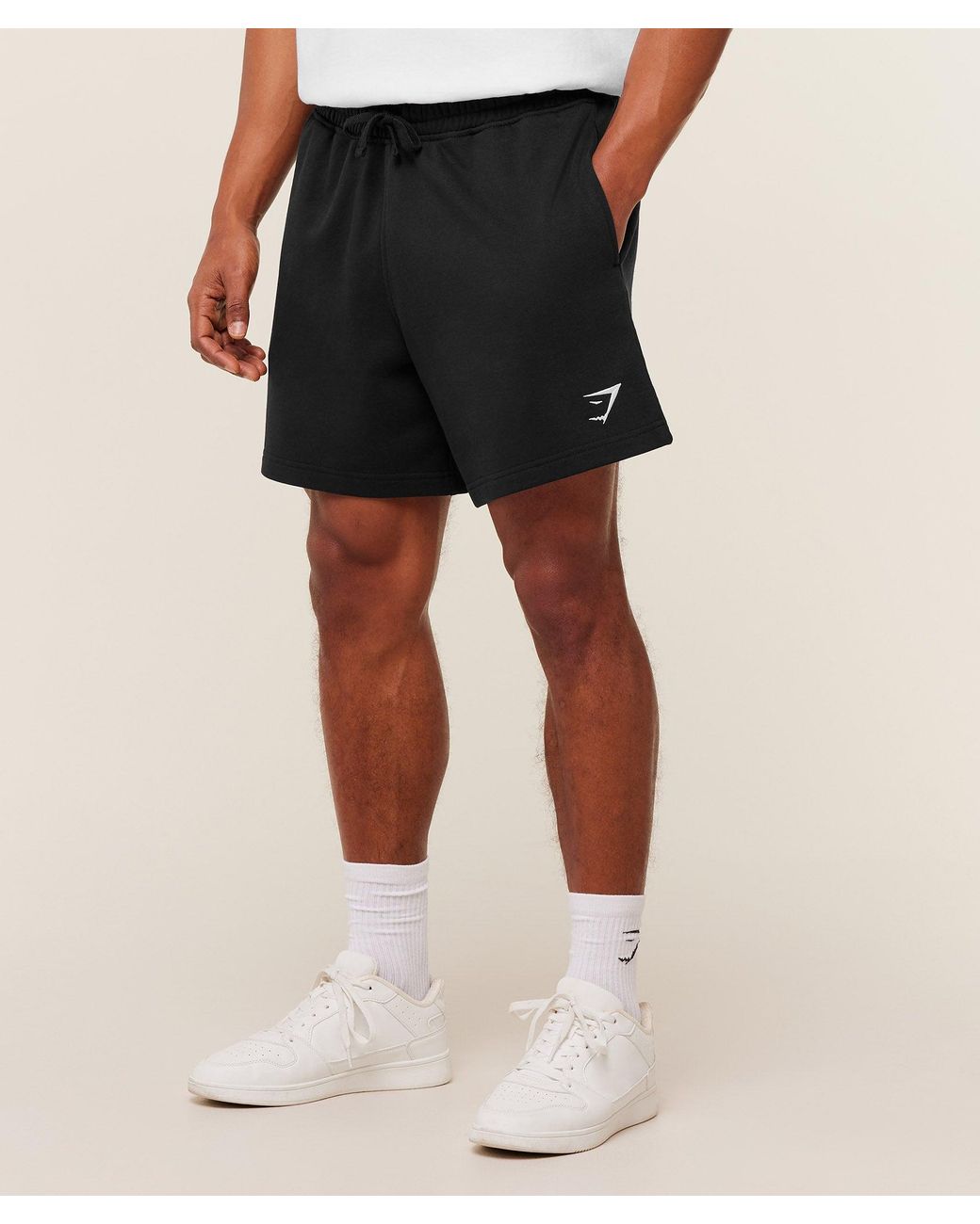 GYMSHARK Black Crest Short for men