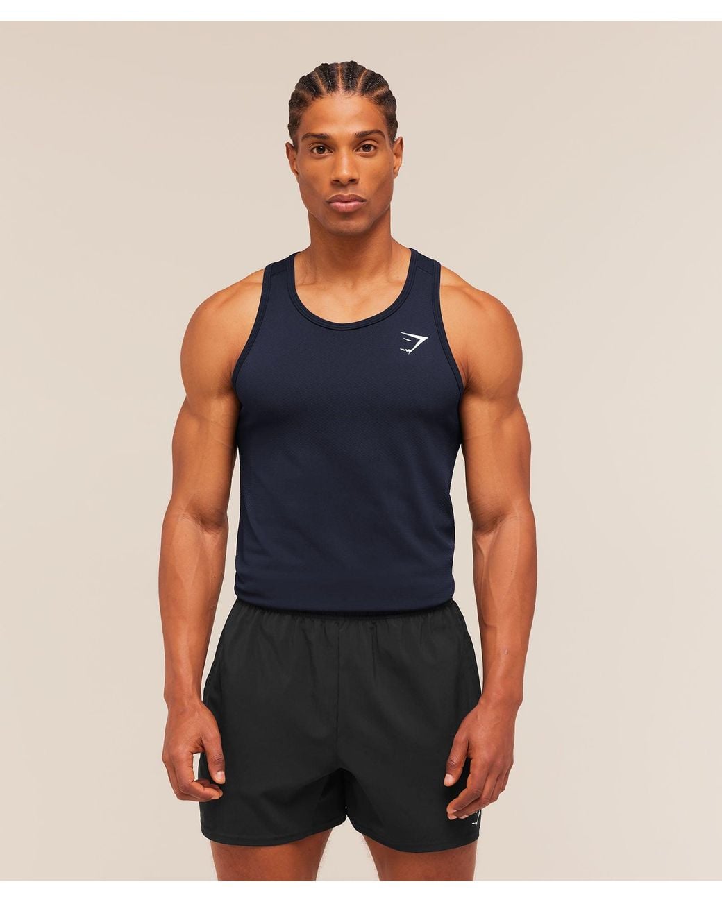 GYMSHARK Blue Vital Tank for men