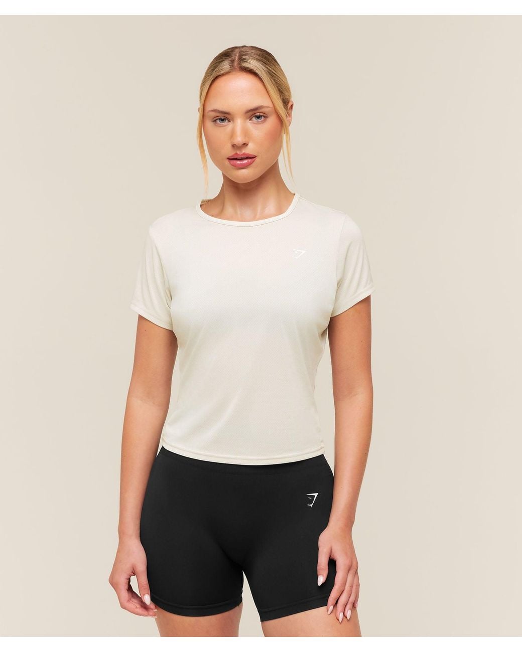 GYMSHARK Natural Washed Pastel Baby Tee