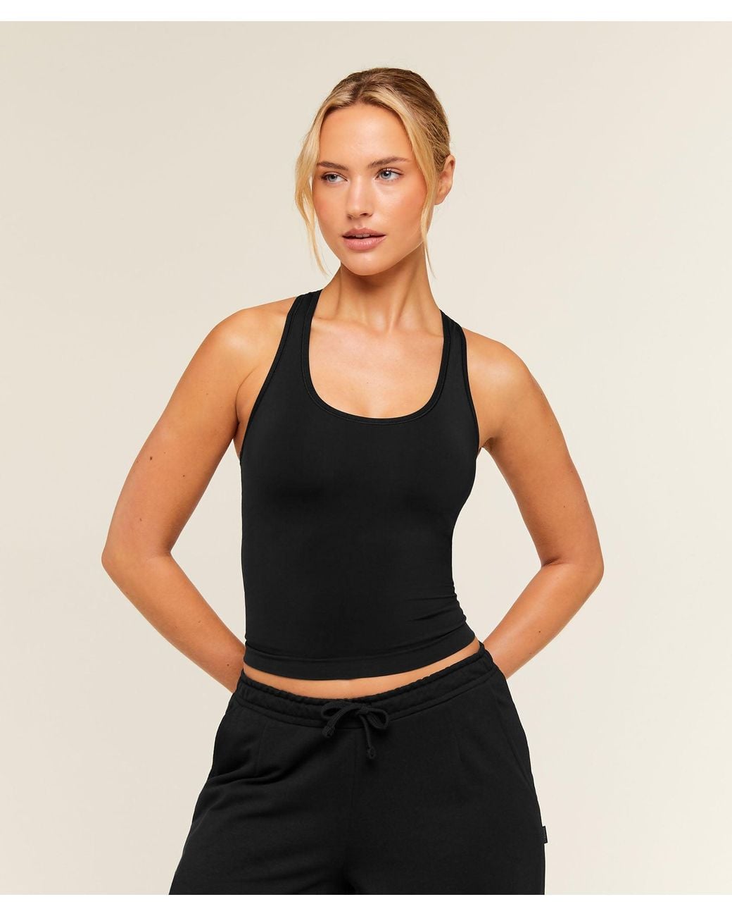 GYMSHARK Black Featherform Tank