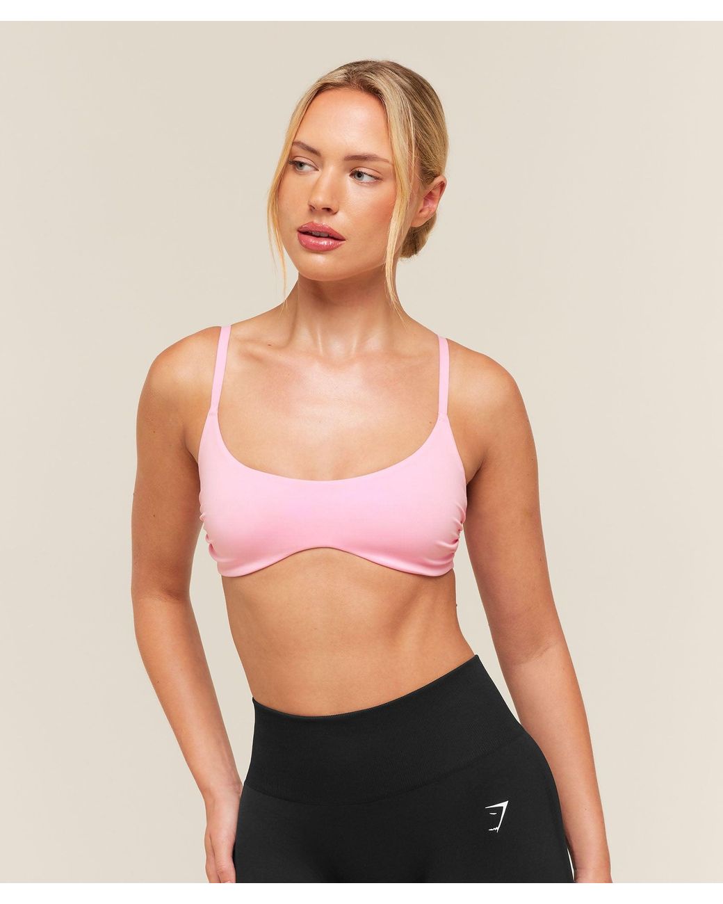 GYMSHARK Red Flutter Micro Sports Bra