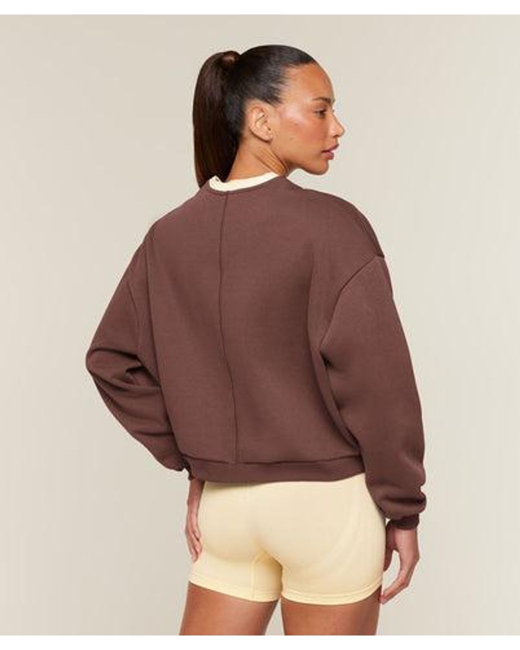 GYMSHARK Brown Cosy Luxe Campus Sweatshirt