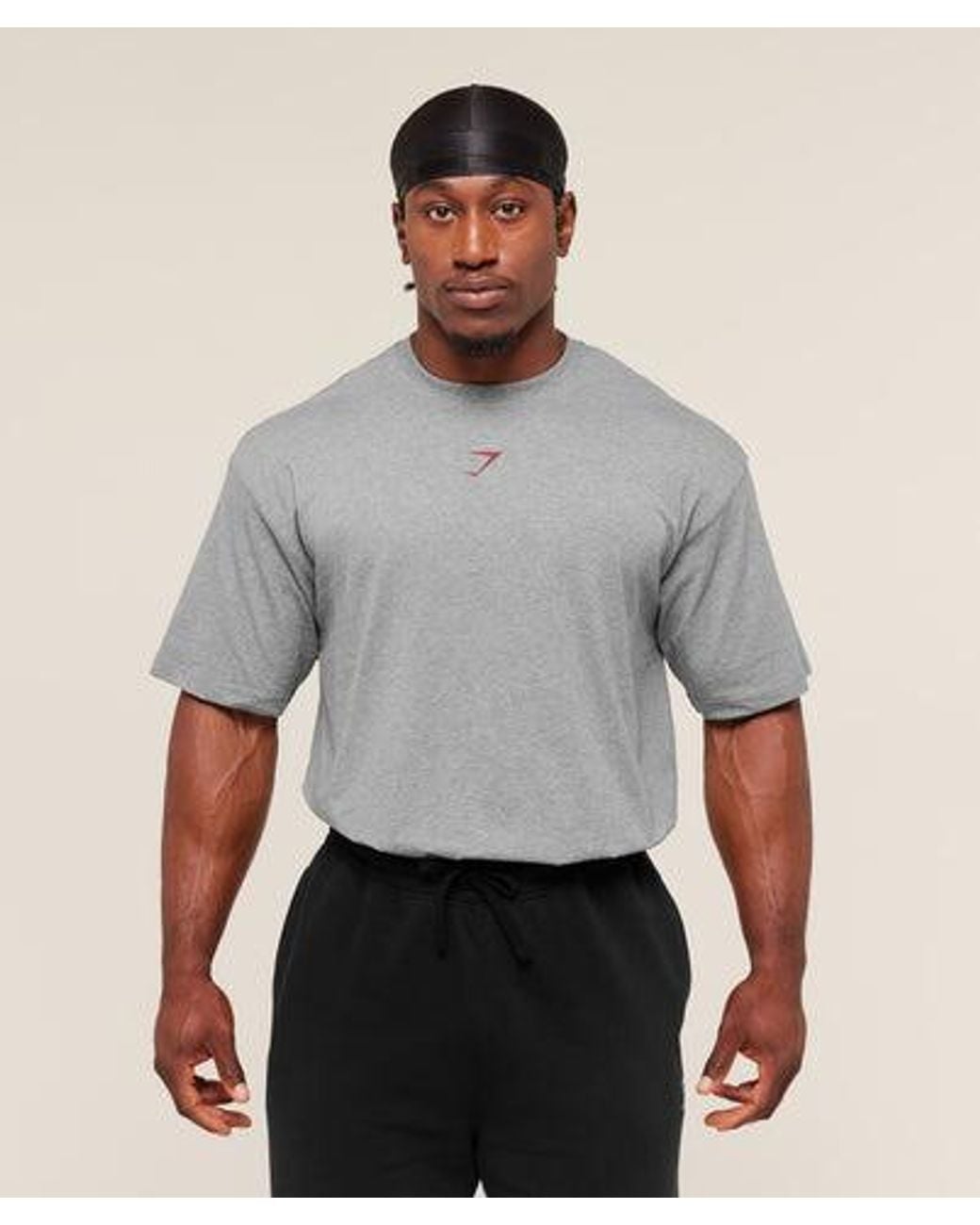 GYMSHARK Gray Power T-Shirt for men