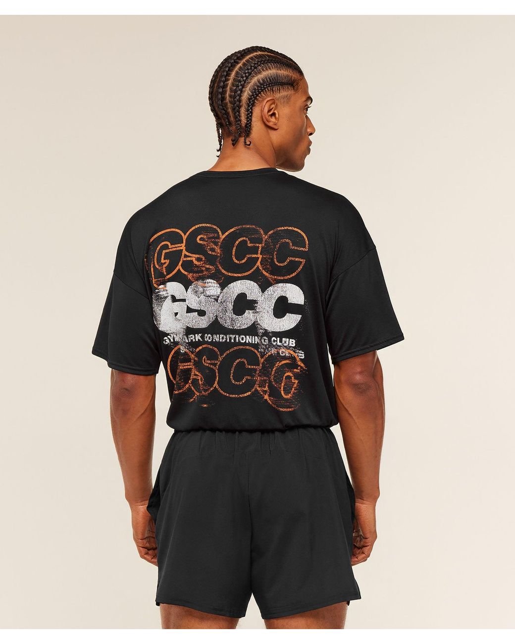 GYMSHARK Black Gscc Graphic T-Shirt for men