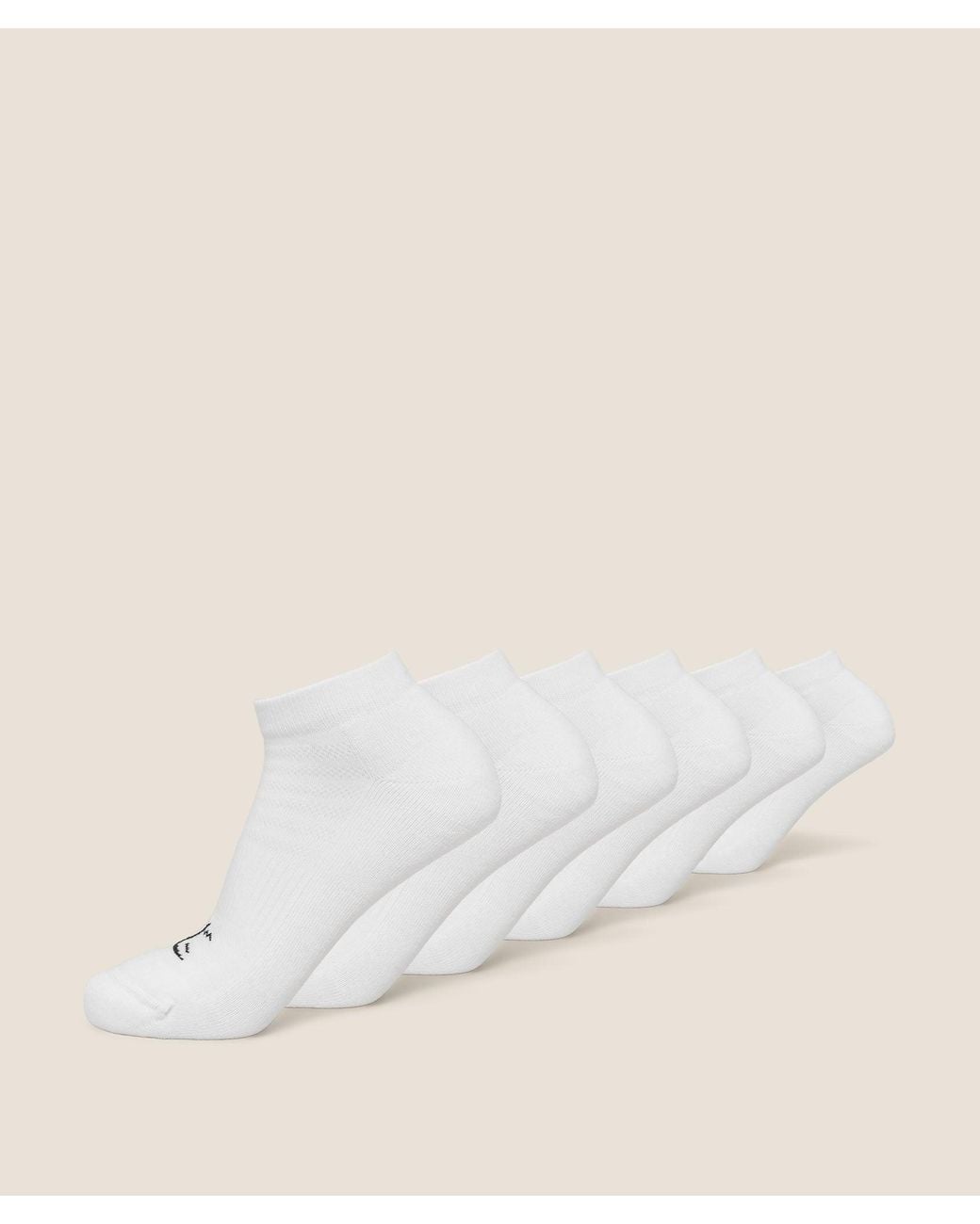 GYMSHARK Natural Trainer Sock 6Pk