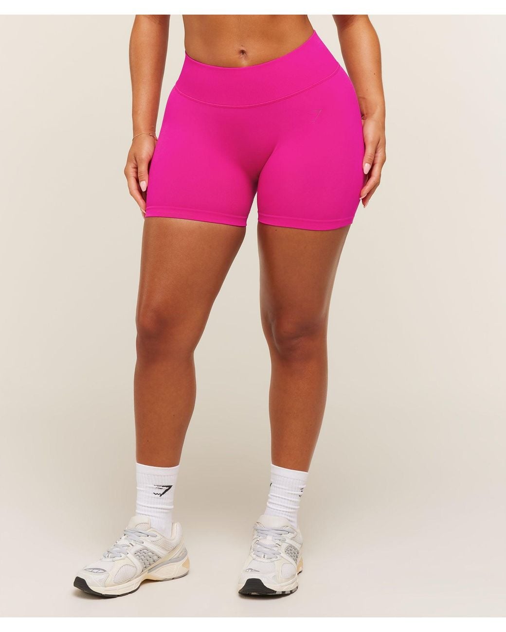 GYMSHARK Pink Lift Seamless 2.0 Mid-Rise Shorts
