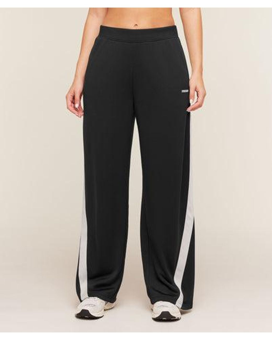GYMSHARK Black Lightweight Tricot Wide Leg Pants