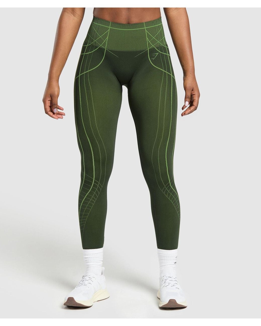 GYMSHARK Green Apex Seamless Leggings