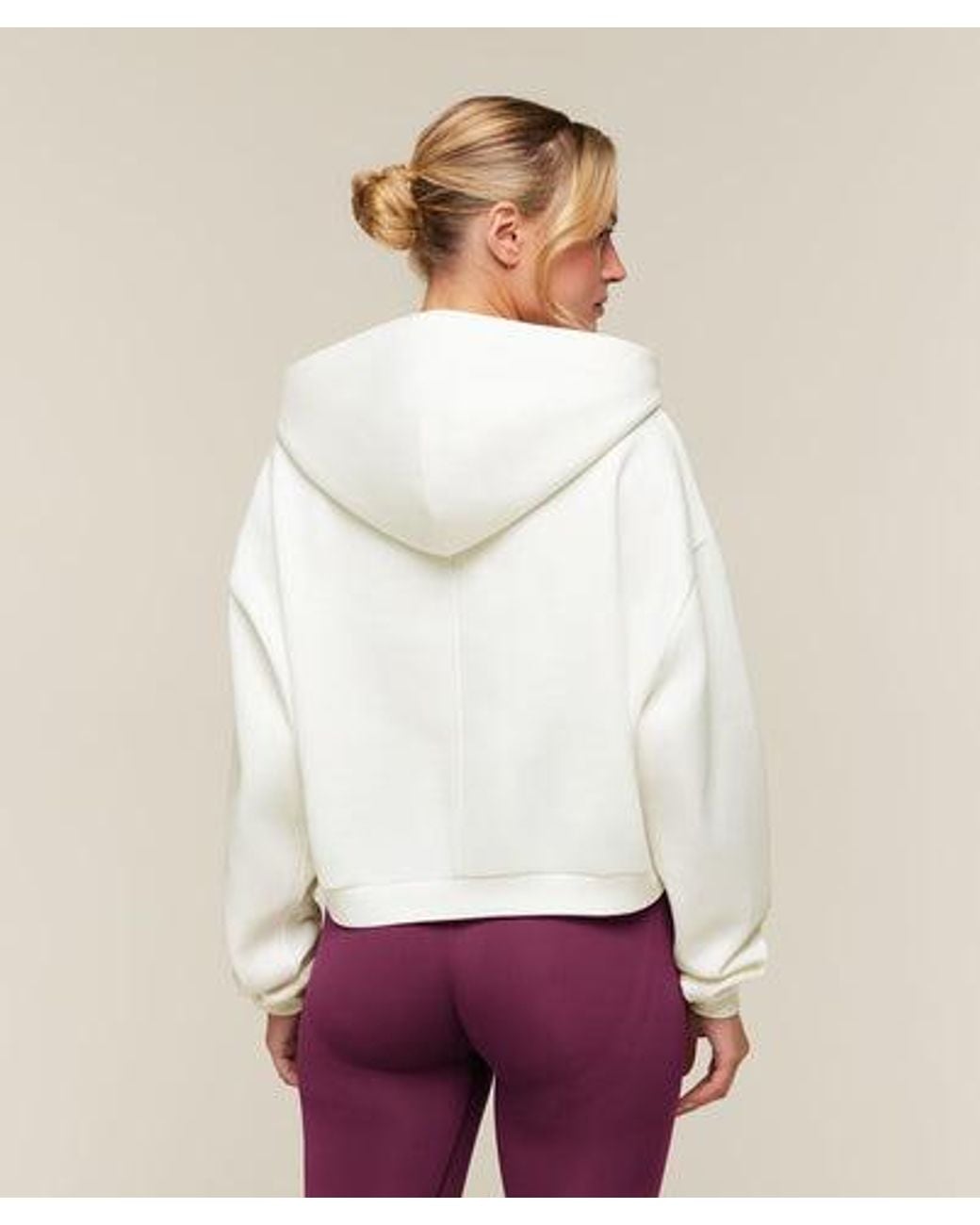 GYMSHARK White Cosy Luxe Zip Through Hoodie
