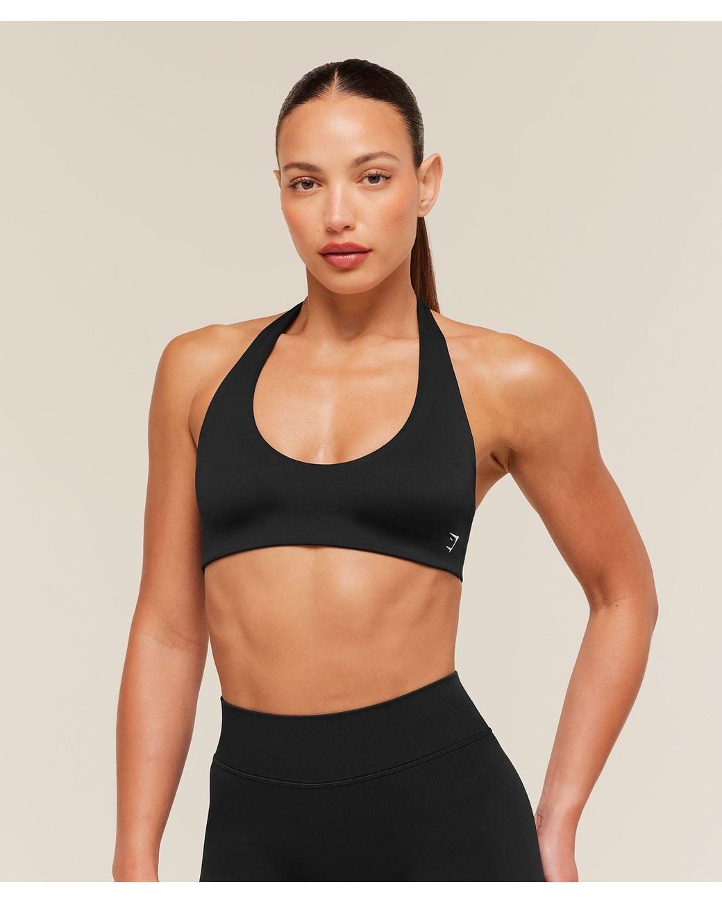 GYMSHARK Black Halter Bralette