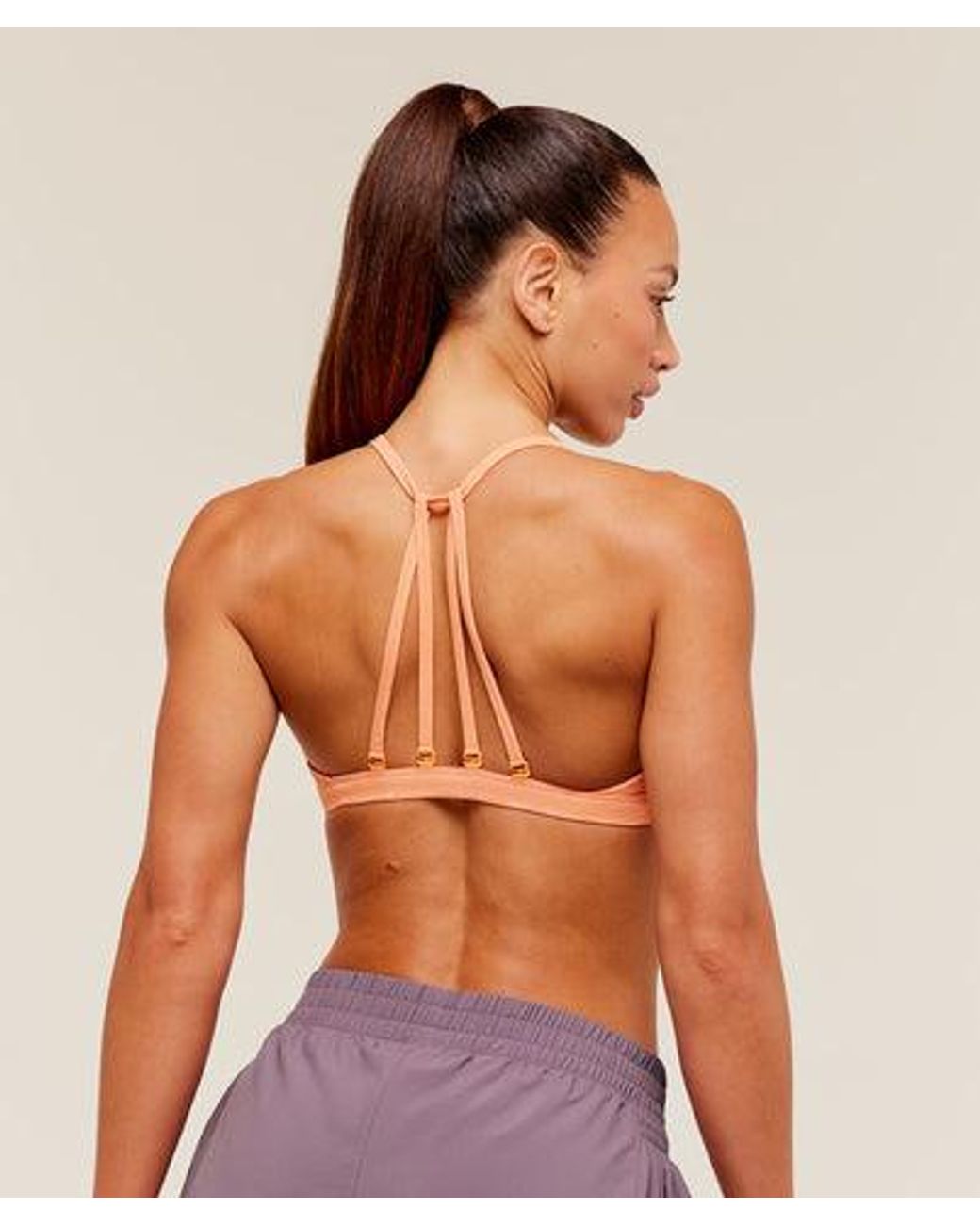 GYMSHARK Orange Washed Minimal Sports Bra