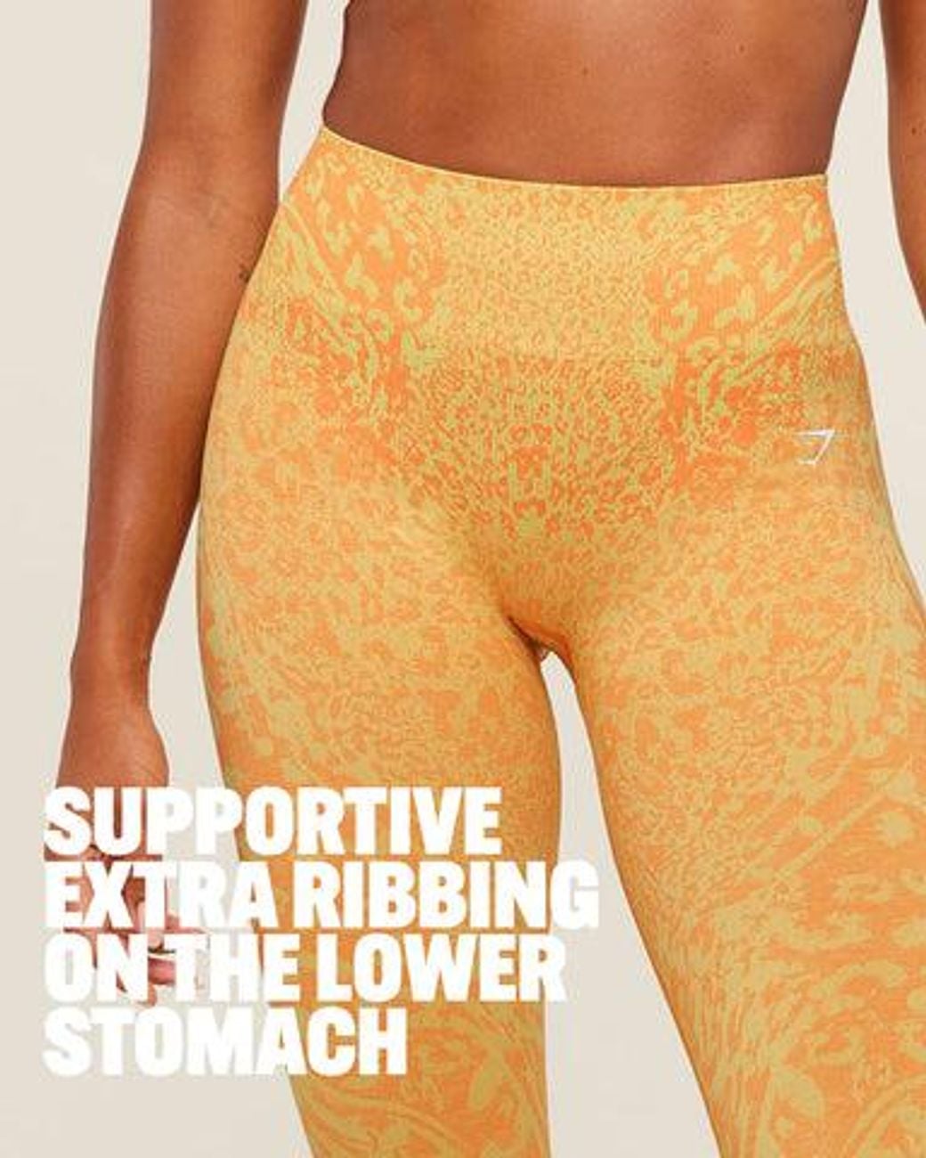 GYMSHARK Yellow Adapt Animal Leggings