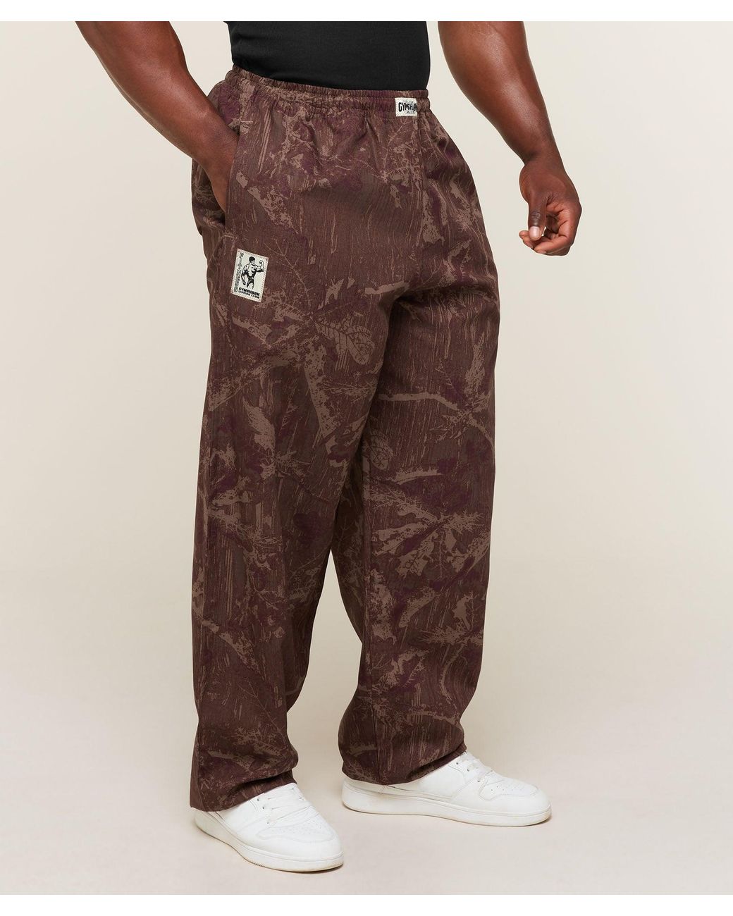 GYMSHARK Brown Straight Leg Pumper Pants for men