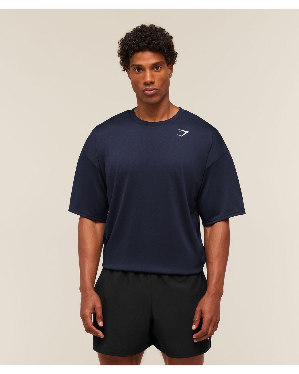 GYMSHARK Blue Arrival Oversized T-Shirt for men