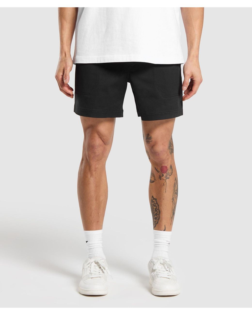 GYMSHARK Black Rest Day Woven Shorts for men