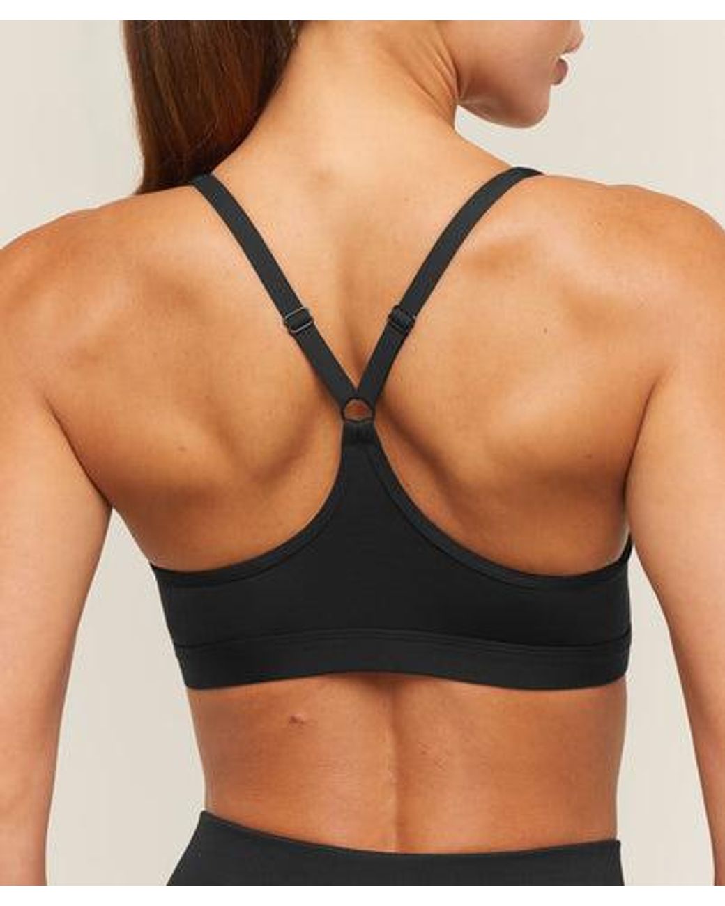 GYMSHARK Black Ruched Sports Bra 2.0