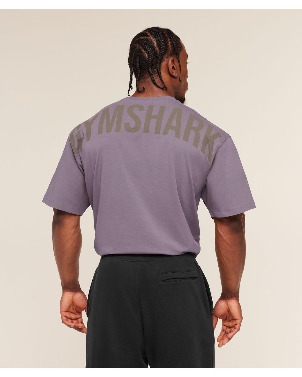 GYMSHARK Purple Power T-Shirt for men