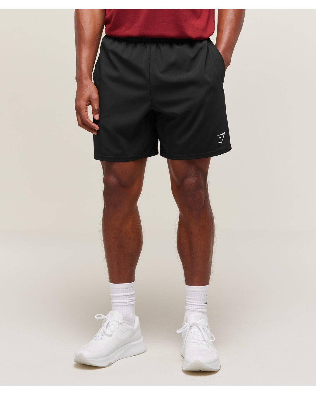 GYMSHARK Black Arrival 7" Shorts for men