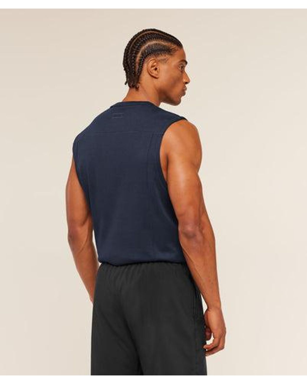 GYMSHARK Blue Off Duty Tank for men