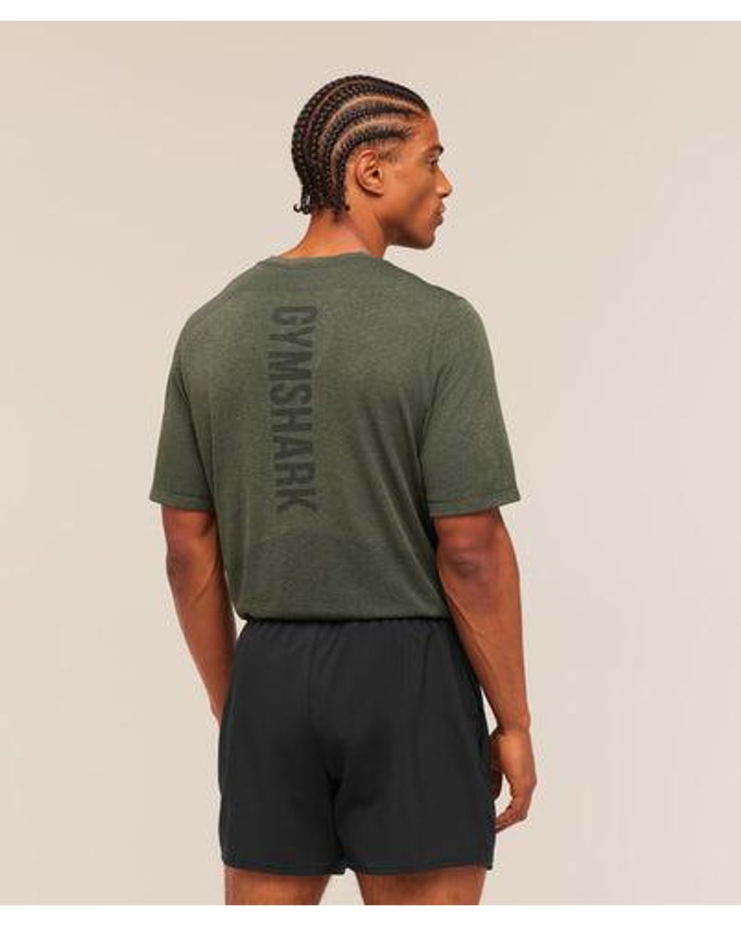 GYMSHARK Green Lightweight Seamless T-Shirt for men