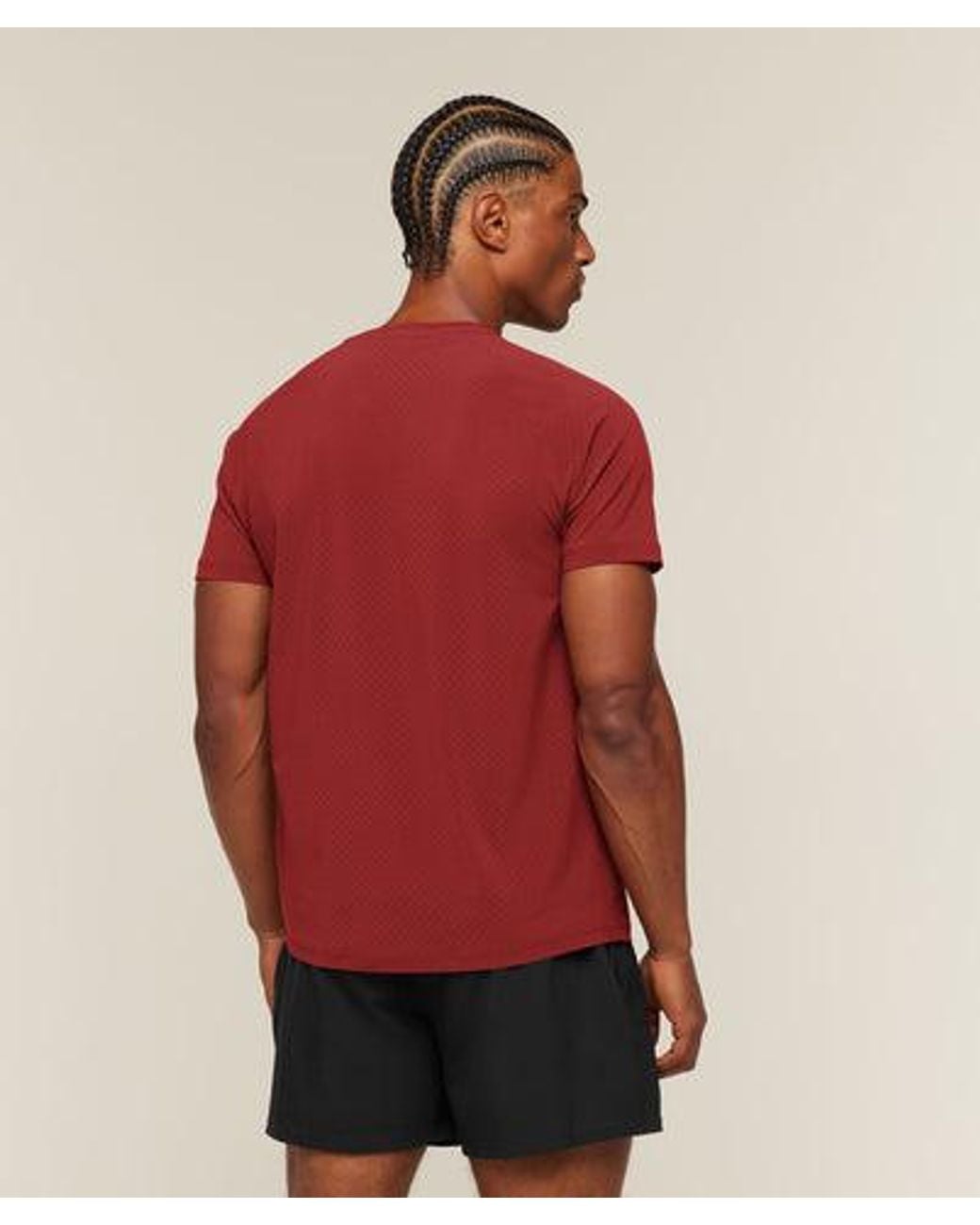GYMSHARK Red Ultra Light Performance T-Shirt for men