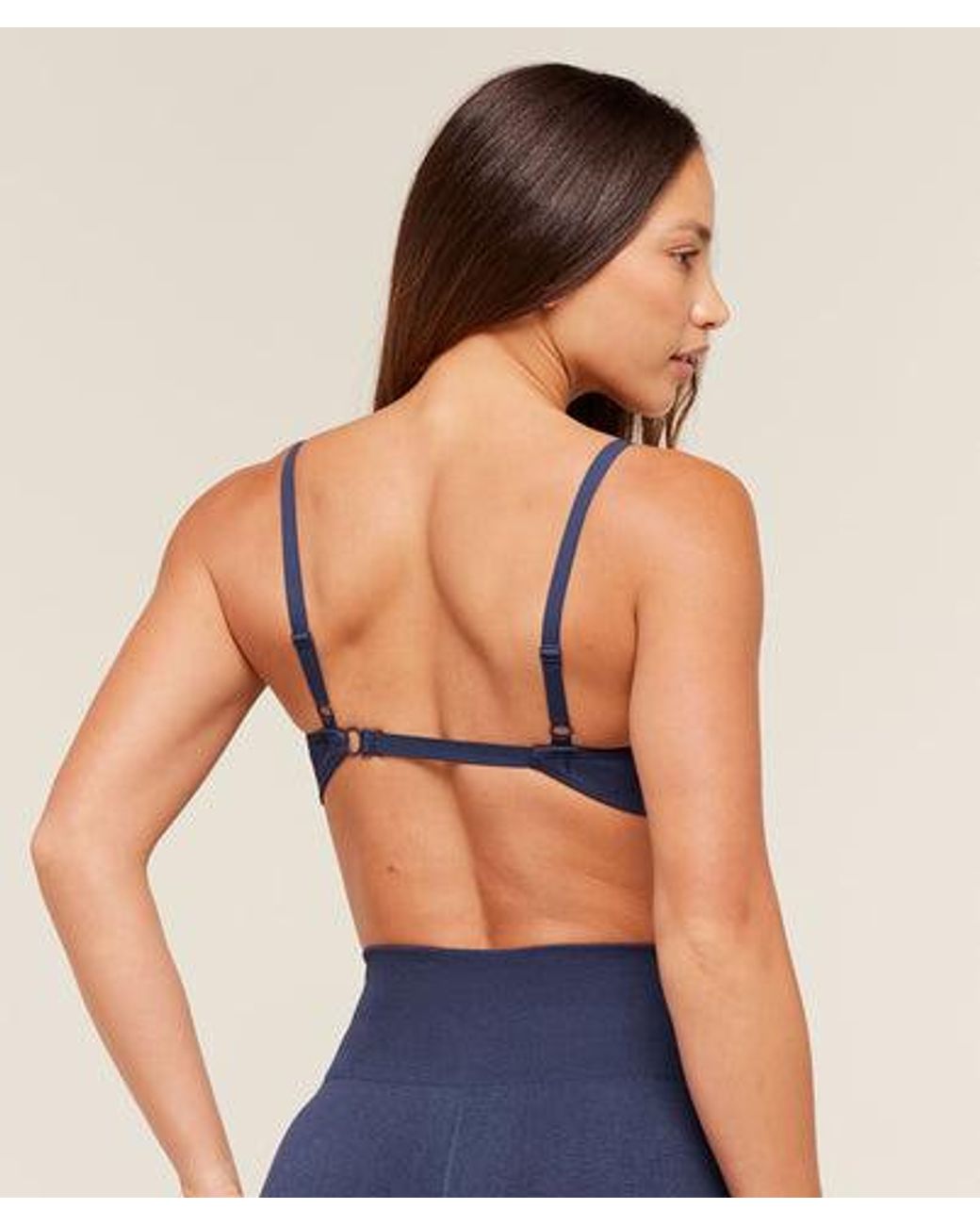 GYMSHARK Blue Vital Seamless Minimal Sports Bra