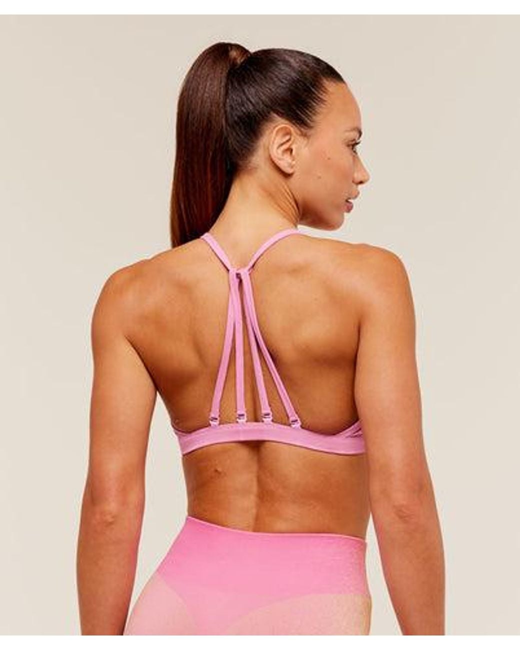 GYMSHARK Red Washed Minimal Sports Bra
