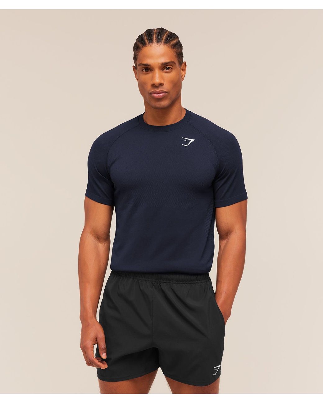 GYMSHARK Blue Vital Seamless T-Shirt for men