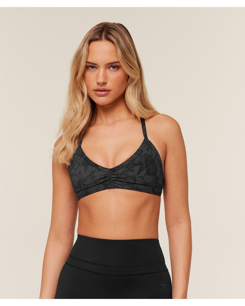 GYMSHARK Black Minimal Sports Bra