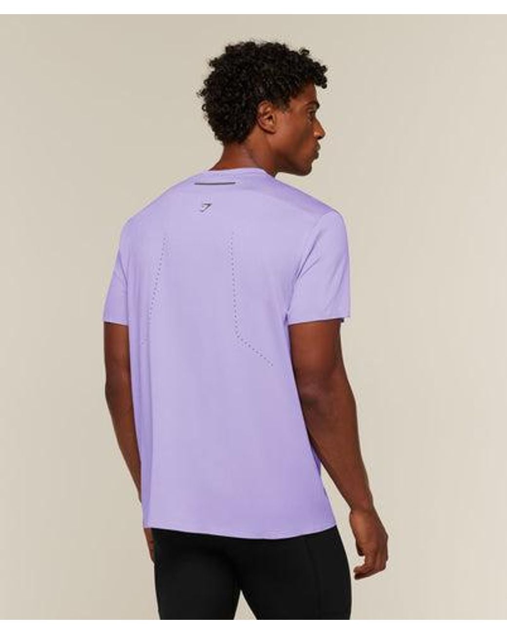 GYMSHARK Purple Running Elite T-Shirt for men