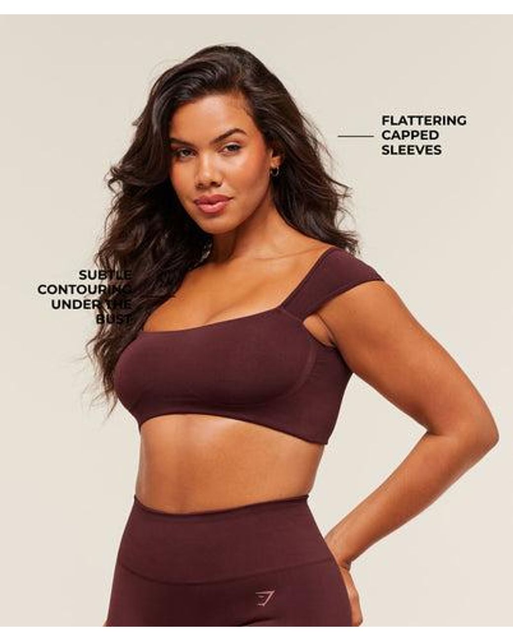 GYMSHARK Red Soft Sculpt Cap Sleeve Bralette