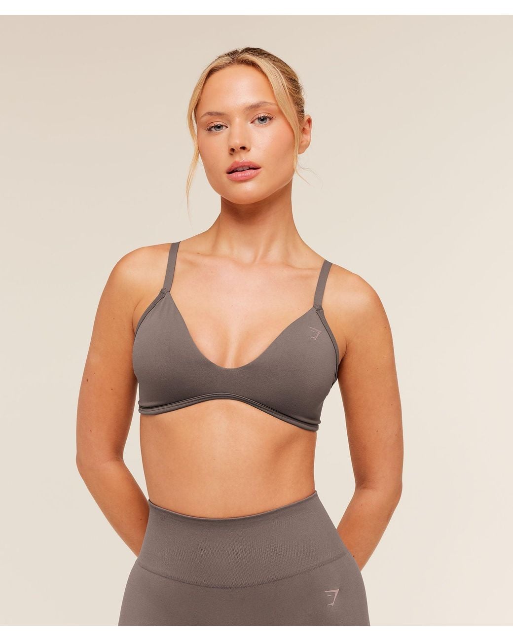 GYMSHARK Red Soft Sculpt V-Neck Sports Bra